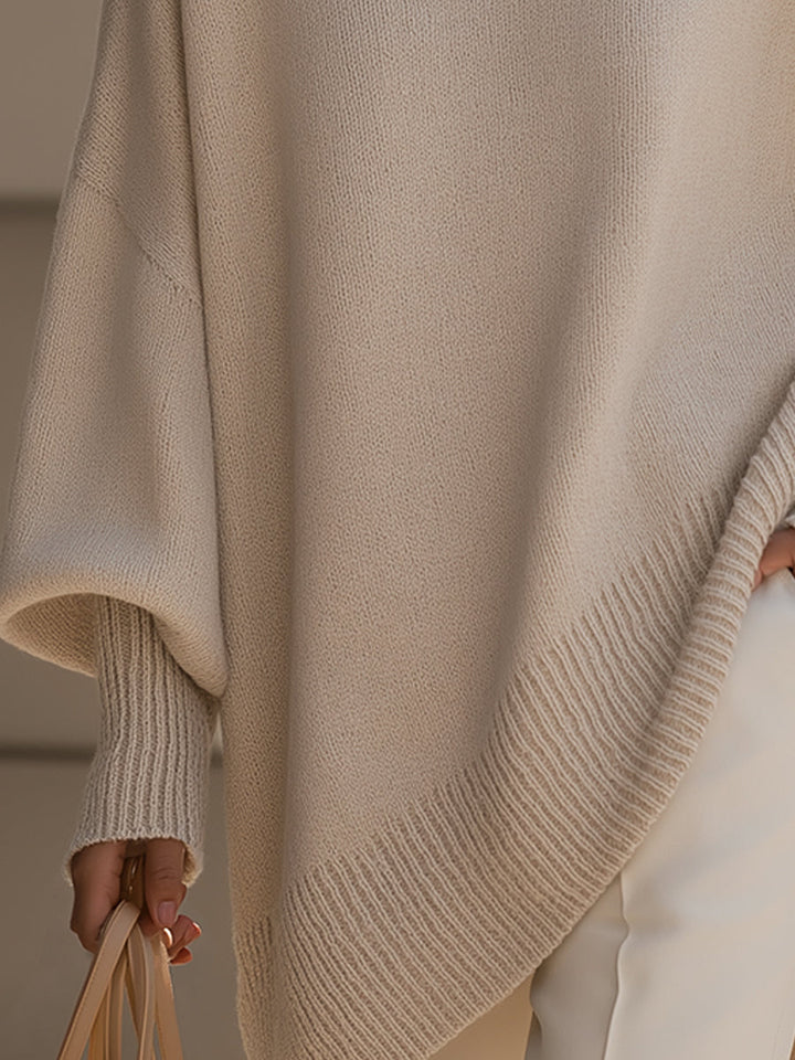 Jennifer | Maglione Oversize Drappeggiato con Collo Ampio