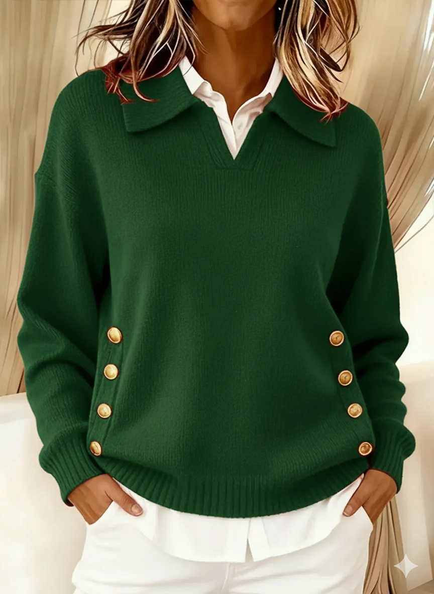 Vynette™ | Maglione a V con Collo