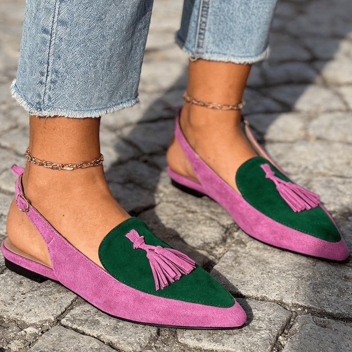 Marisa | Mules Slingback con Frange
