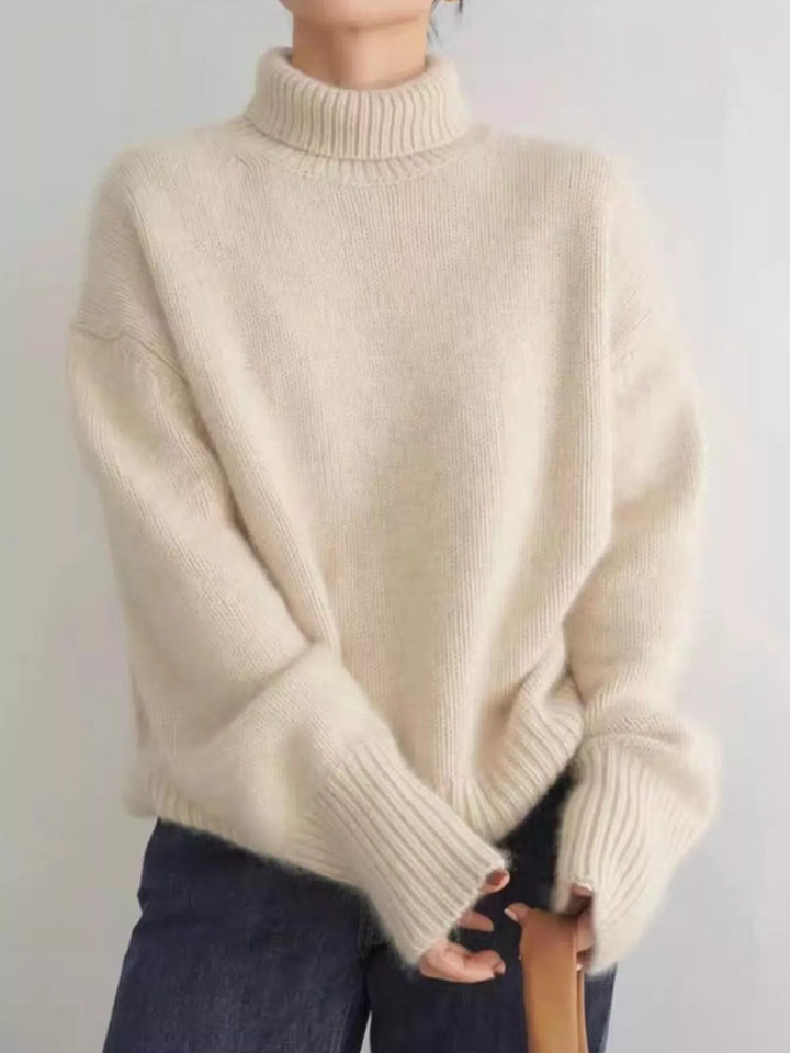 Scarlett | Maglione a Collo Alto con Spalle Cadute