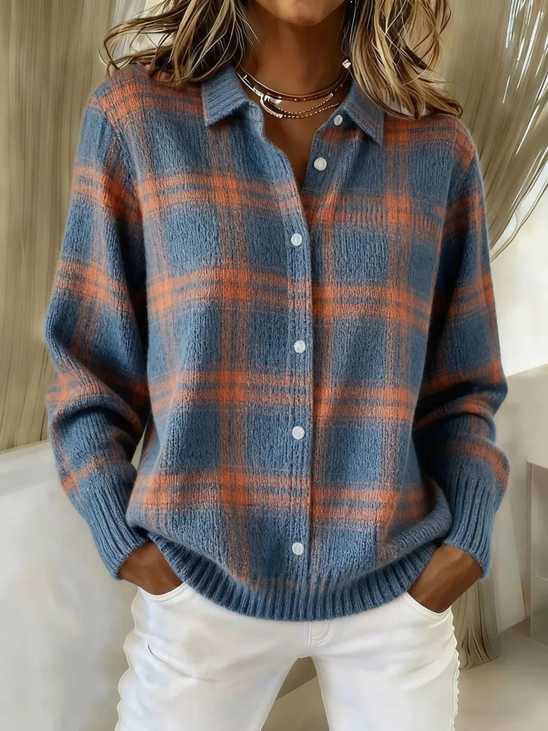 Camille™ | Cardigan a Quadri