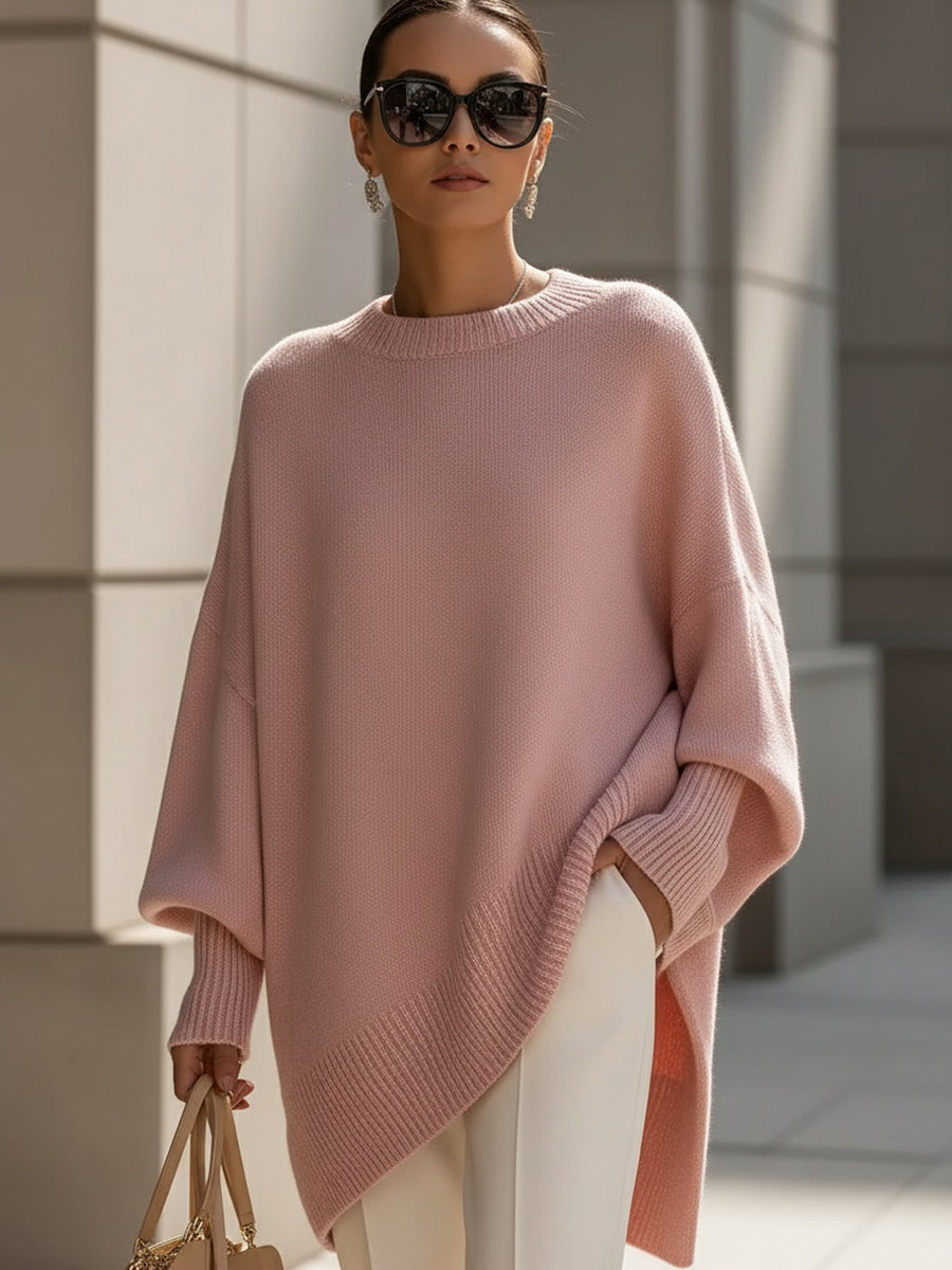 Jennifer | Maglione Oversize Drappeggiato con Collo Ampio