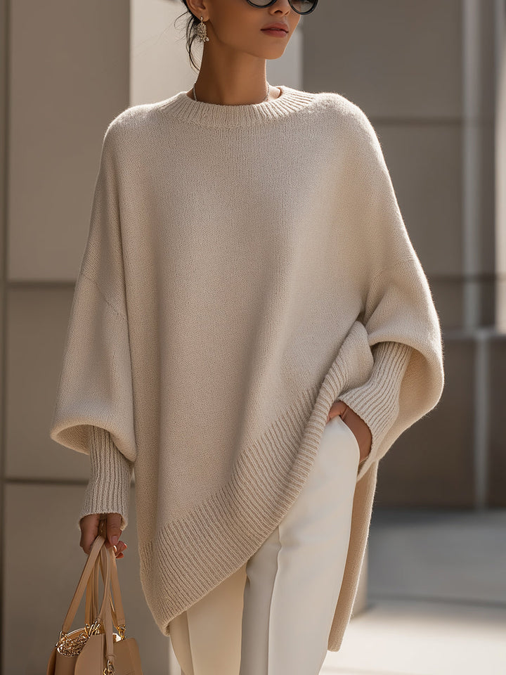 Jennifer | Maglione Oversize Drappeggiato con Collo Ampio