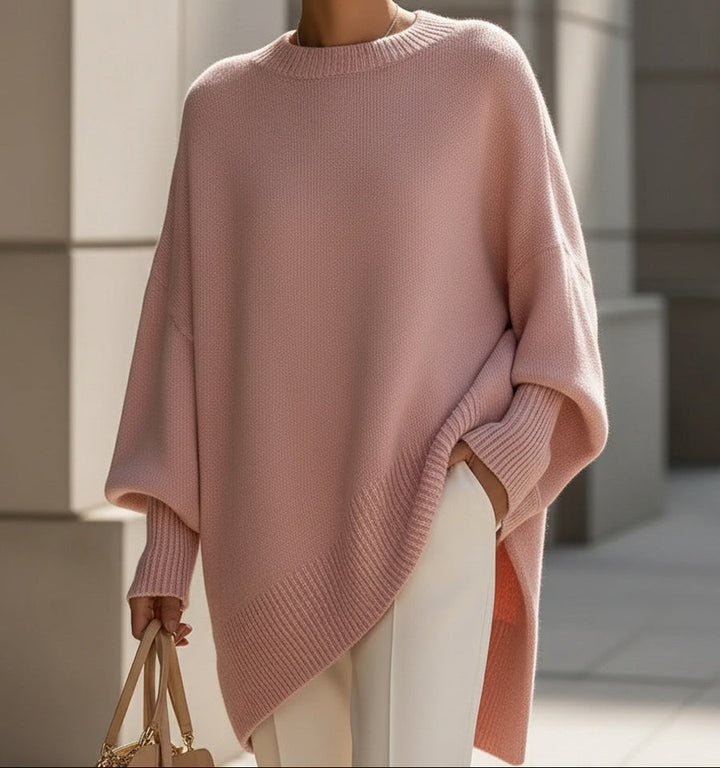 Jennifer | Maglione Oversize Drappeggiato con Collo Largo