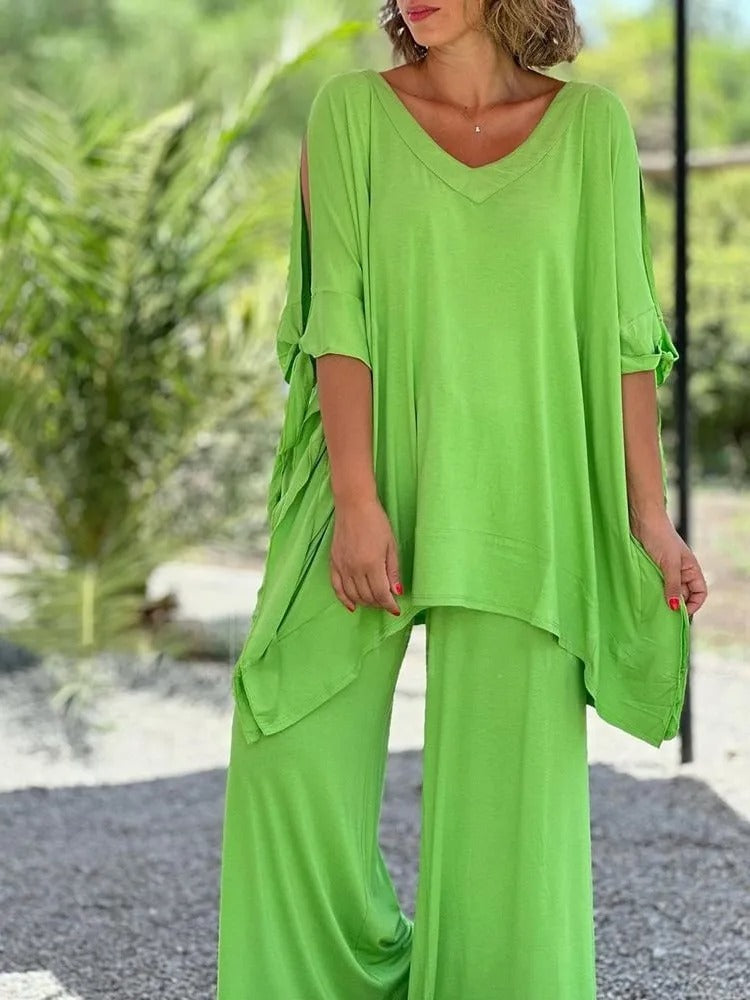 Úrsula™ | Set Tunica con Spalle Scoperte e Pantaloni