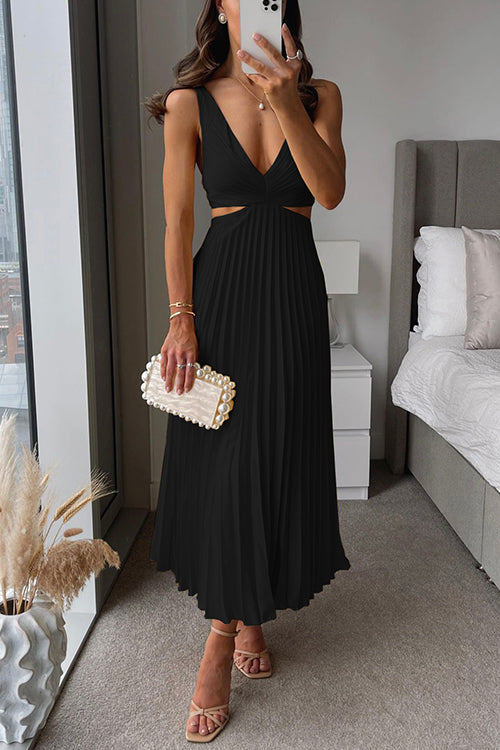Camilla | Vestito maxi plissettato