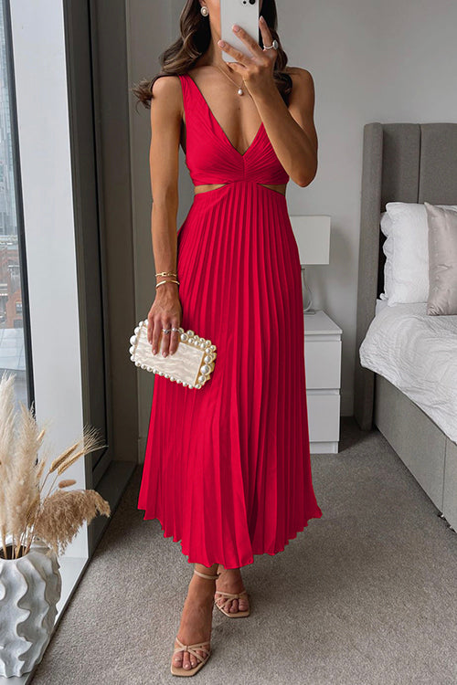 Camilla | Vestito maxi plissettato