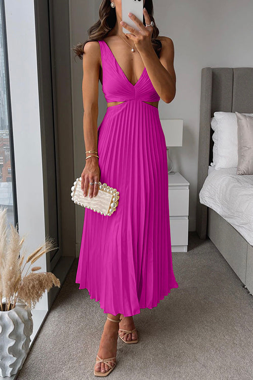 Camilla | Vestito maxi plissettato
