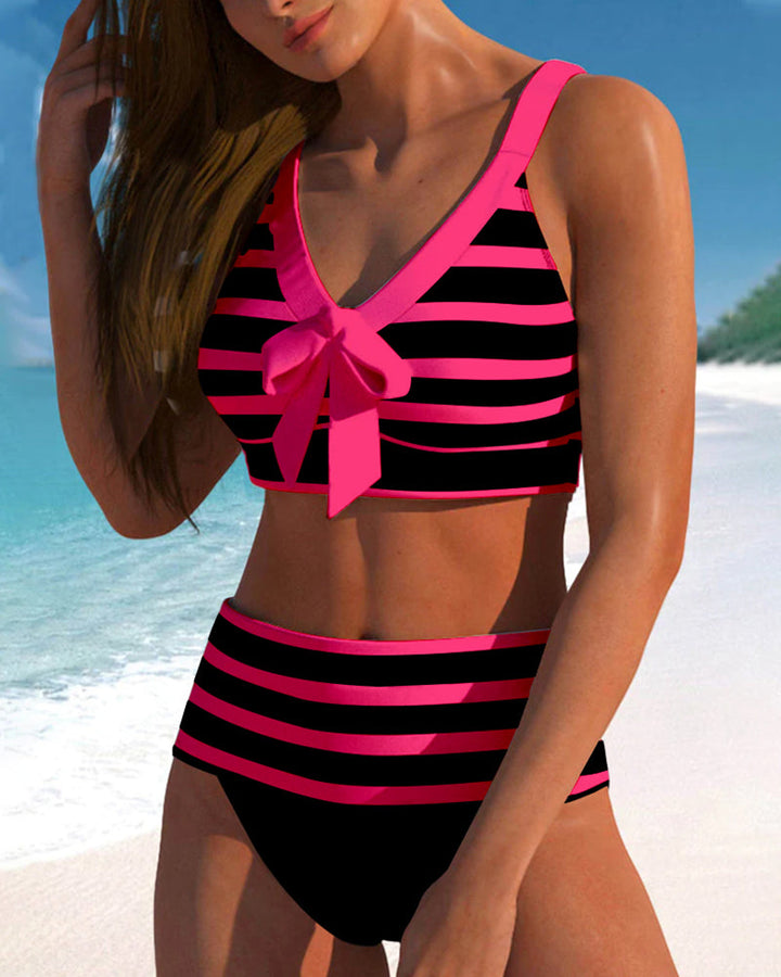 By Esmee® | Bikini a Righe con Vita Alta