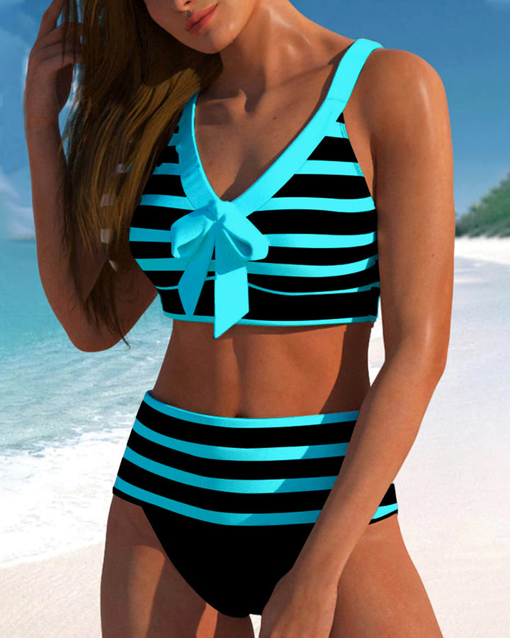 By Esmee® | Bikini a Righe con Vita Alta