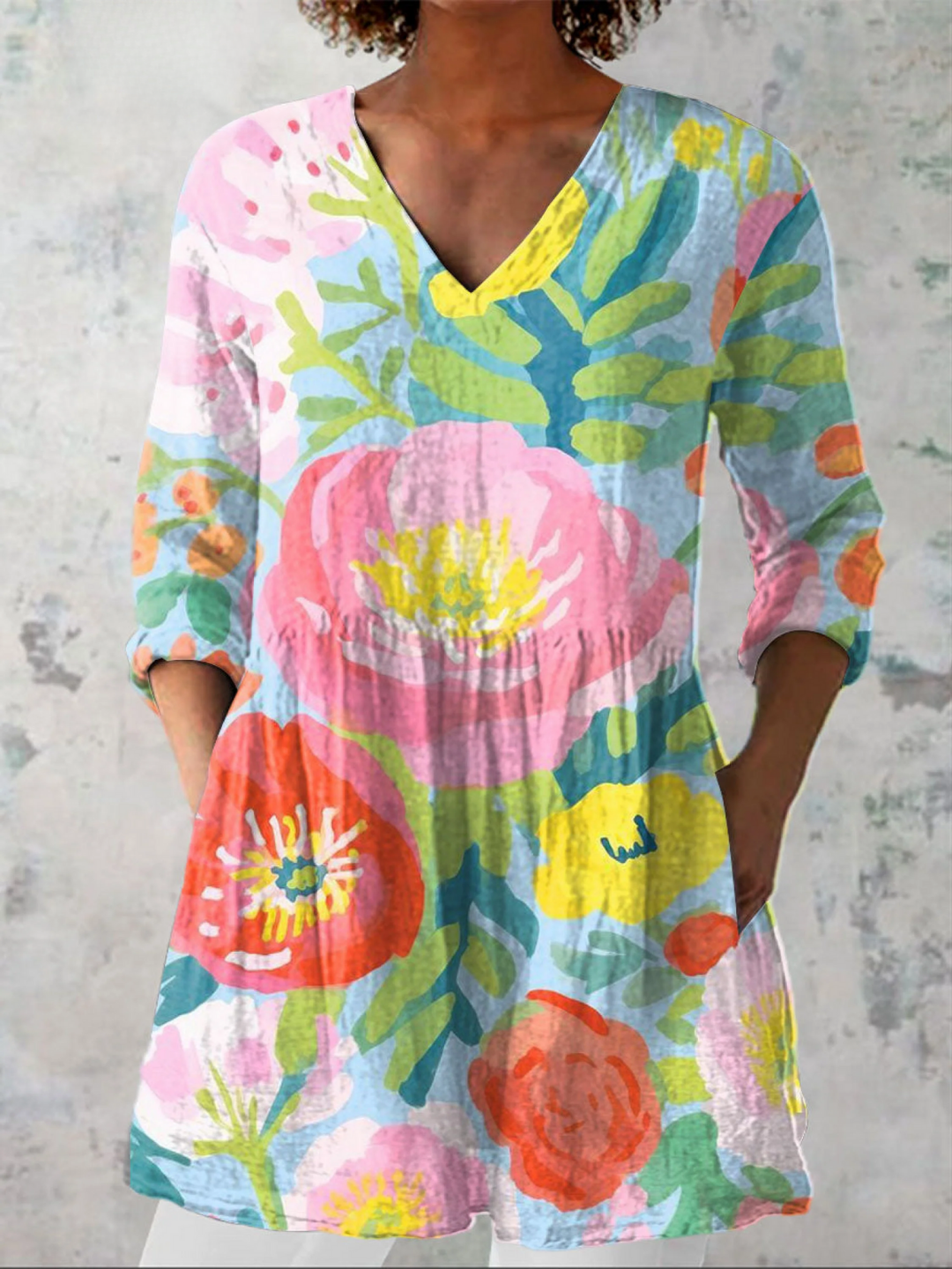 Helene | Blusa Lunga con Scollo a V