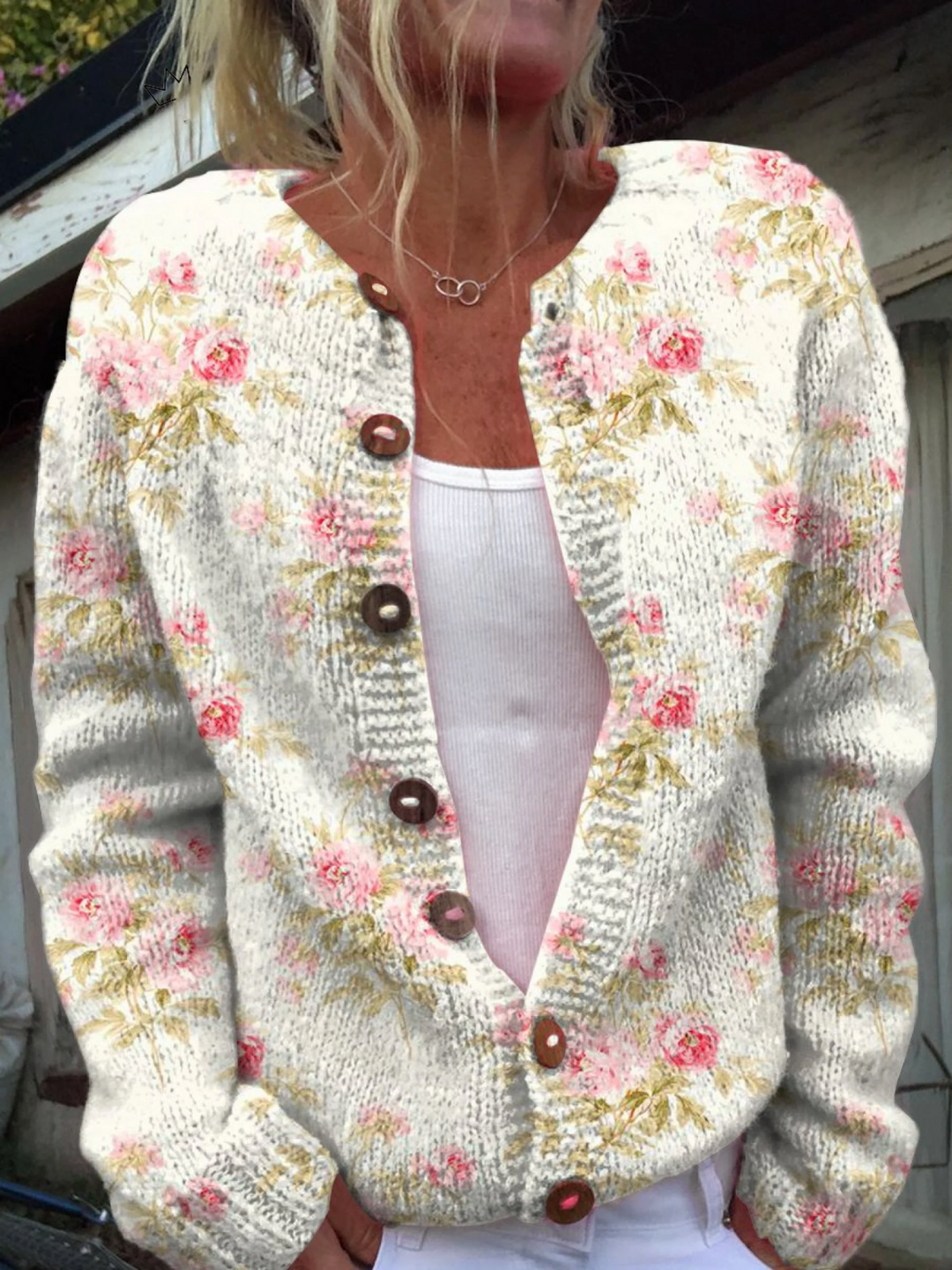 Kerensa™ | Cardigan Vintage a Fiori Tricot