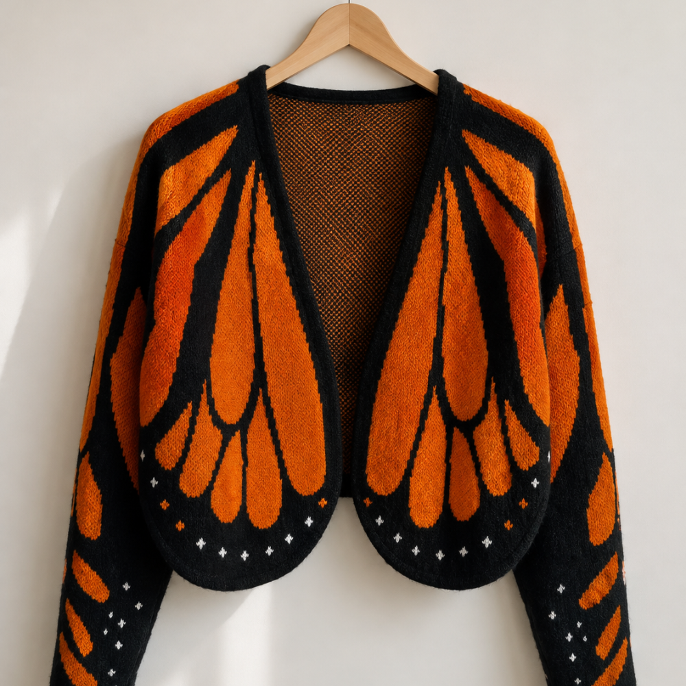 CARDIGAN FARFALLA MONARCA