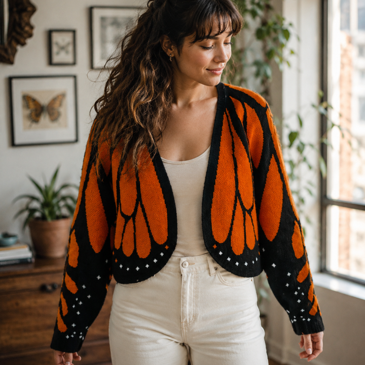 CARDIGAN FARFALLA MONARCA