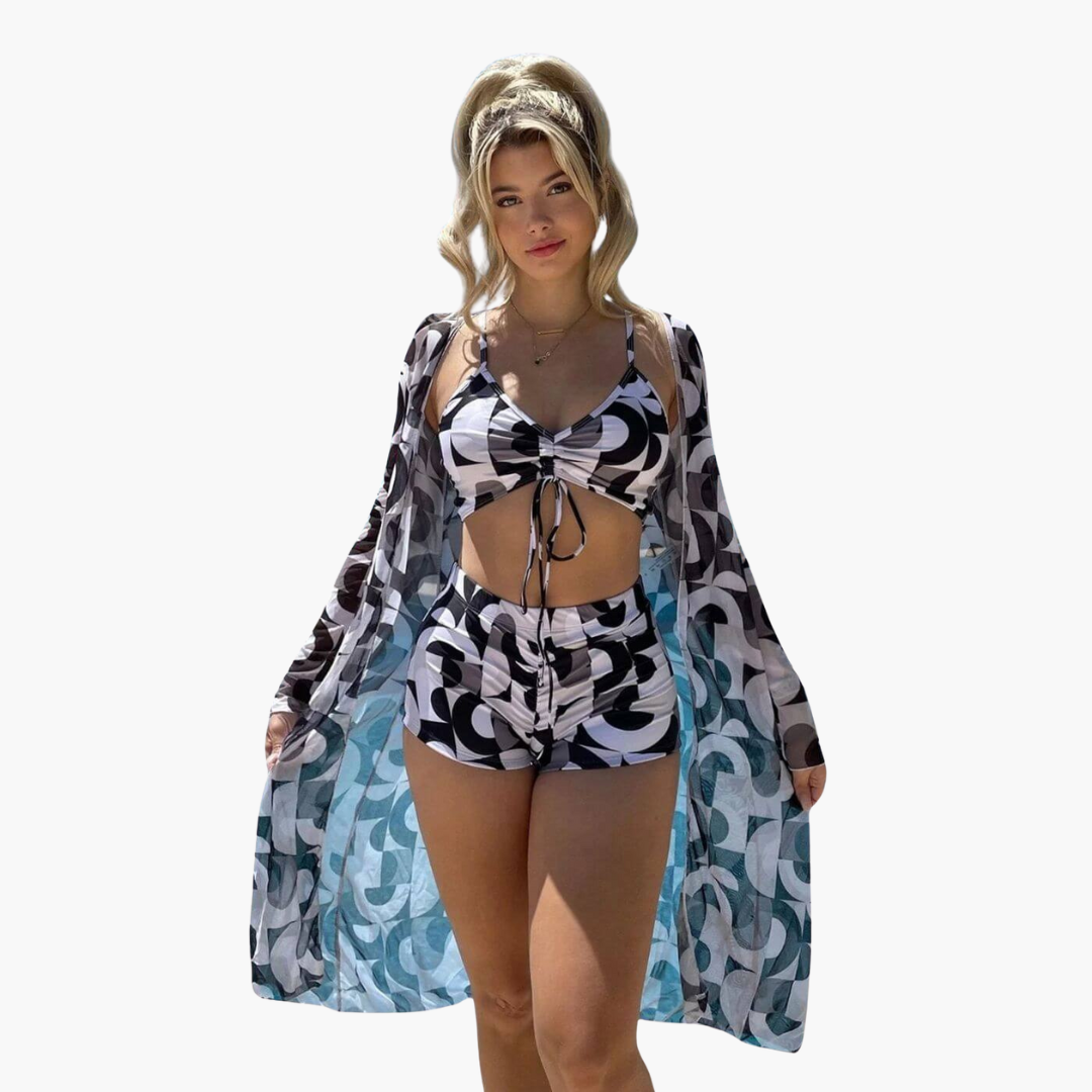 Lottus – Bikini a 3 pezzi con stampa accattivante