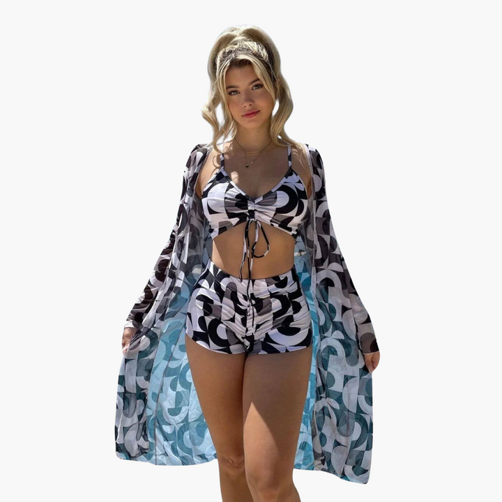 Lottus – Bikini a 3 pezzi con stampa accattivante