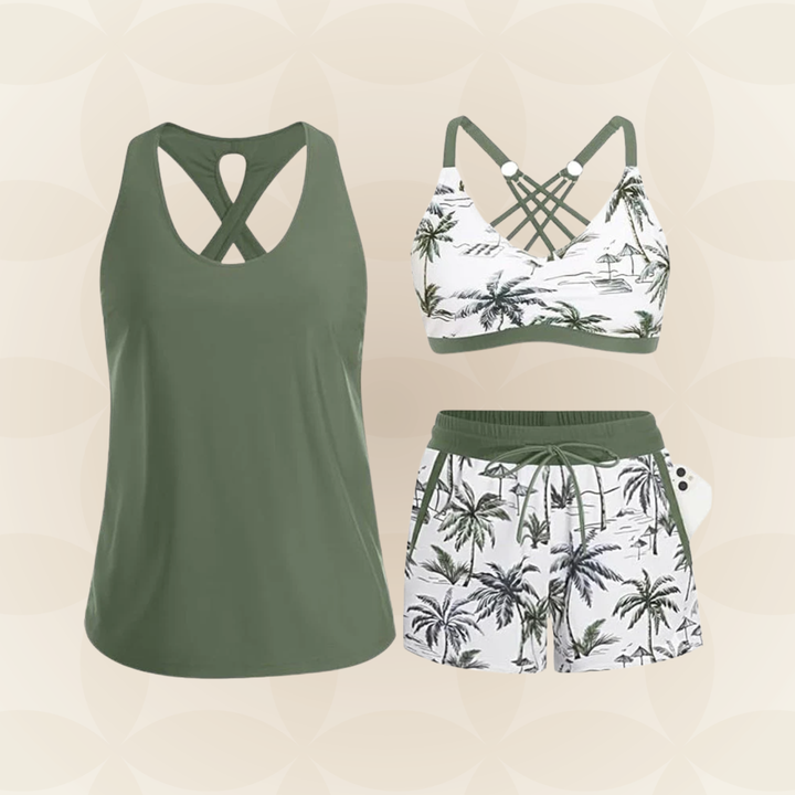 Rosalie | Set bikini con chiusura a cordoncino e materiale traspirante