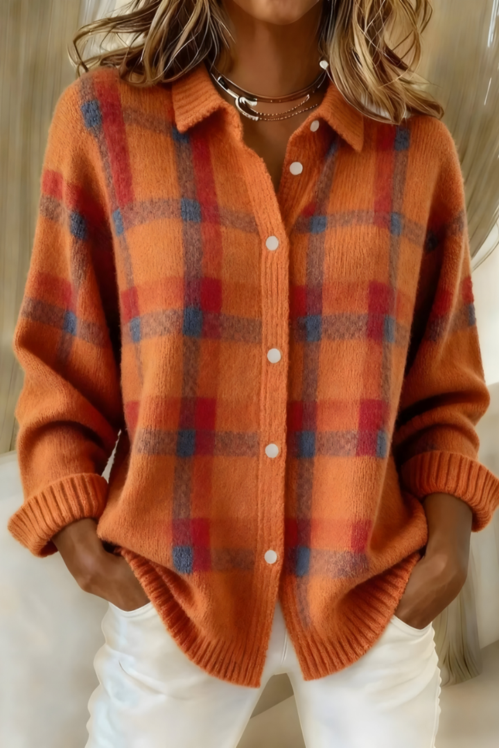 Anna | Cardigan a Maglia a Quadri
