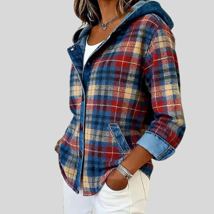 Hildred™ | Giacca a Camicia con Cappuccio a Quadri
