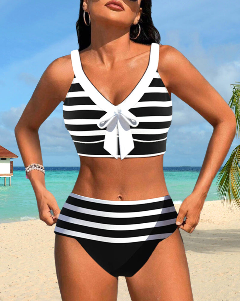 By Esmee® | Bikini a Righe con Vita Alta