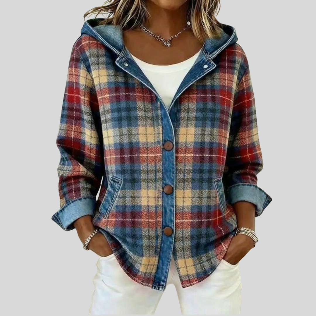Hildred™ | Giacca a Camicia con Cappuccio a Quadri