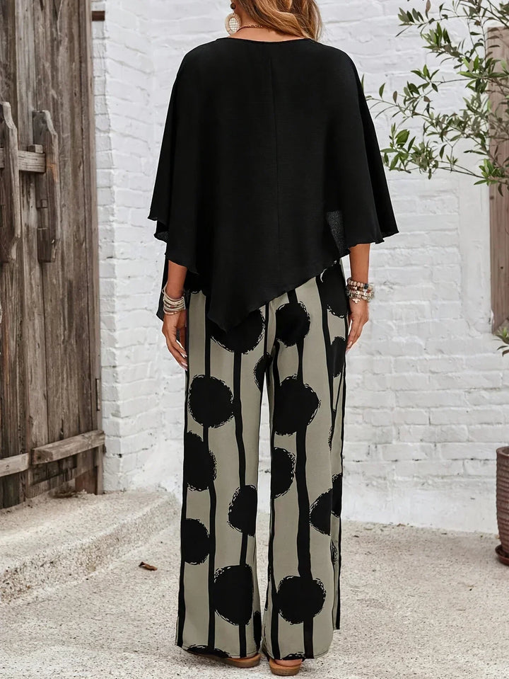 Valeriana™ | Completo Top Asimmetrico e Pantalone Boho