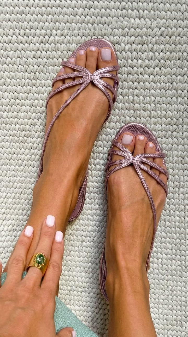 Deila - Sandali con Cinghie Metalliche per l'Estate
