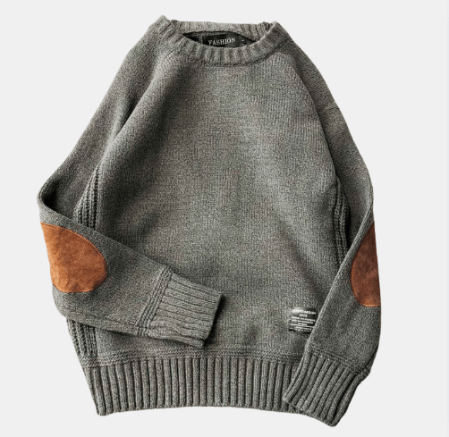 Henry | Maglione in Lana con Toppe sui Gomiti