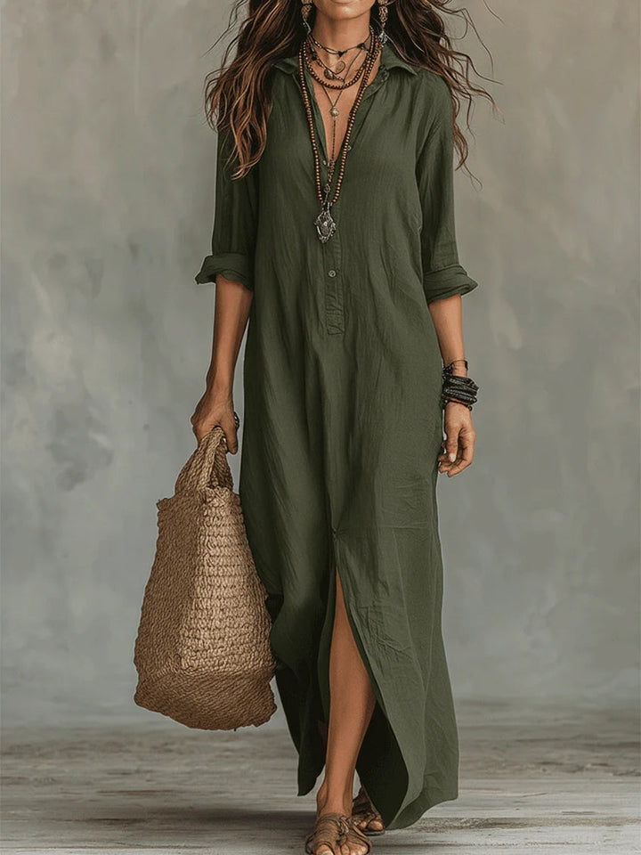 WILLOW | Abito Maxi Senza Sforzo, Silhouette Lusinghiera, Versatile per l'uso Quotidiano
