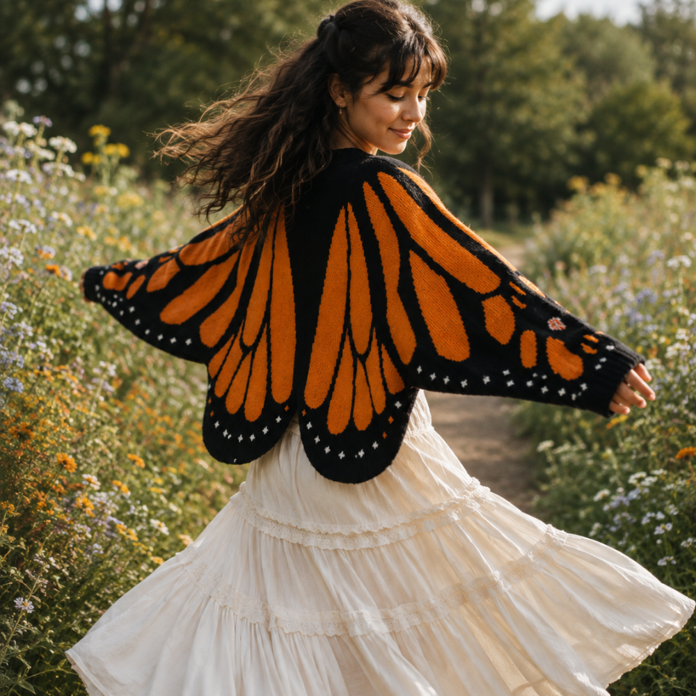 CARDIGAN FARFALLA MONARCA