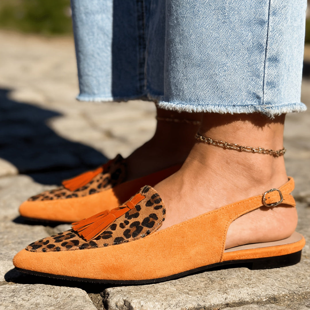 Marisa | Mules Slingback con Frange
