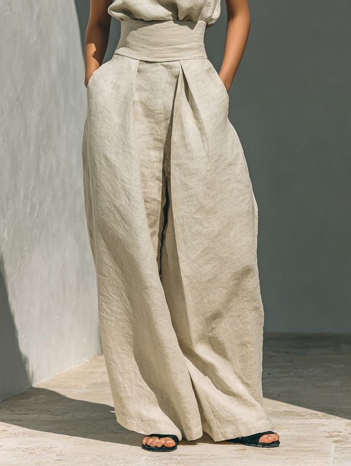 Venancia™ | Completo Minimalista Top e Pantaloni Larghi