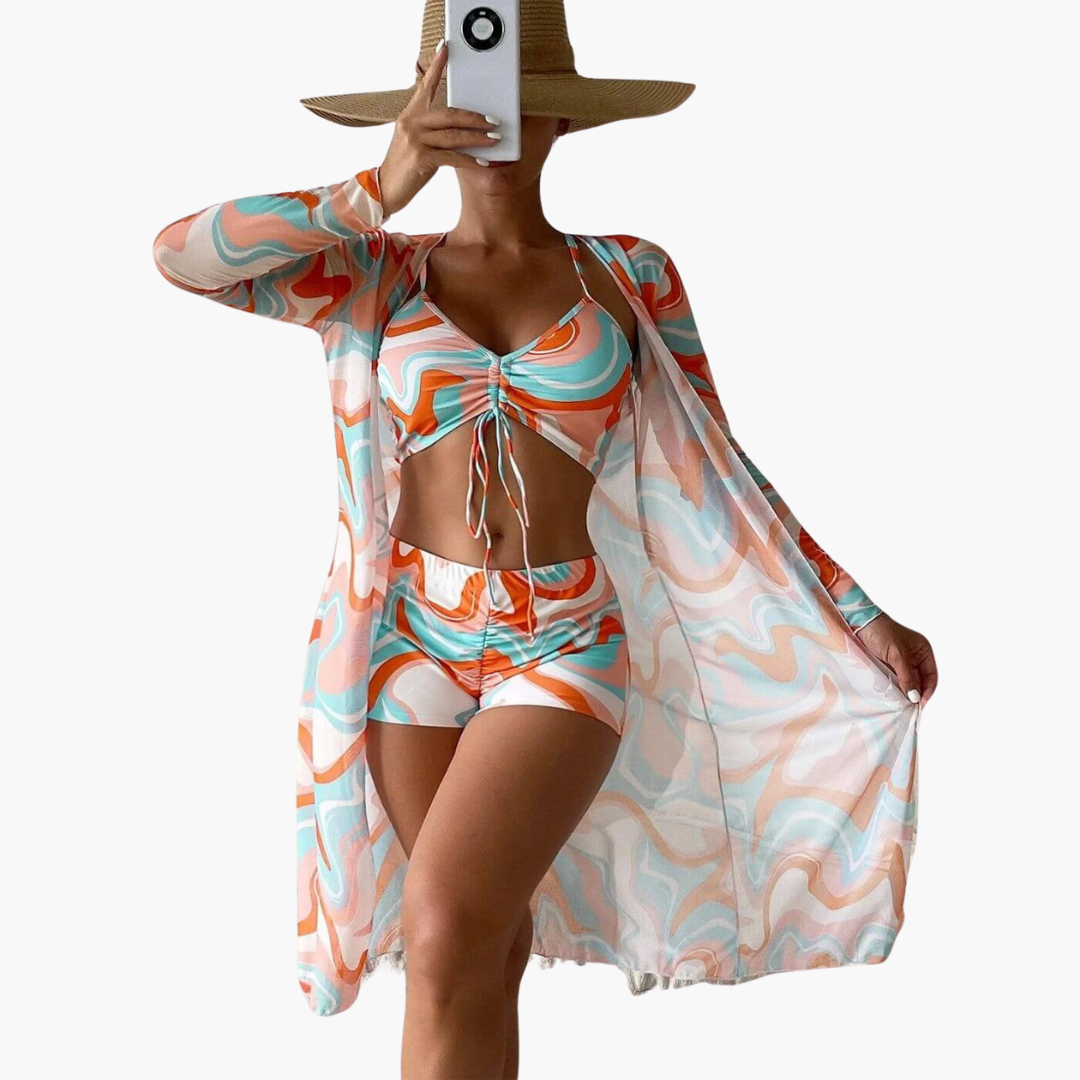 Lottus – Bikini a 3 pezzi con stampa accattivante