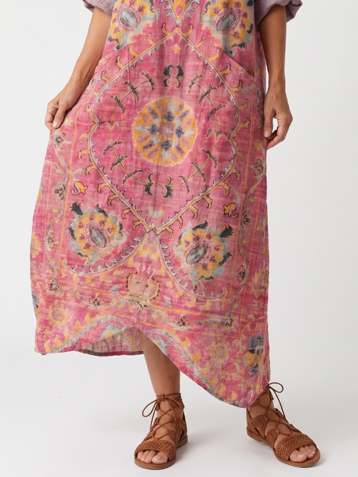 Tilda | Abito Midi Relaxed con Stampa Astratta