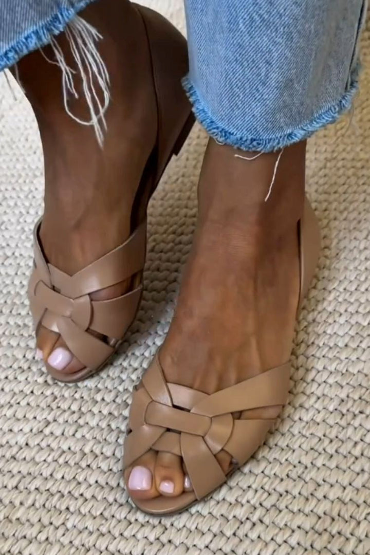 Mireya - Espadrillas Piane con Punta Aperta per l'Estate