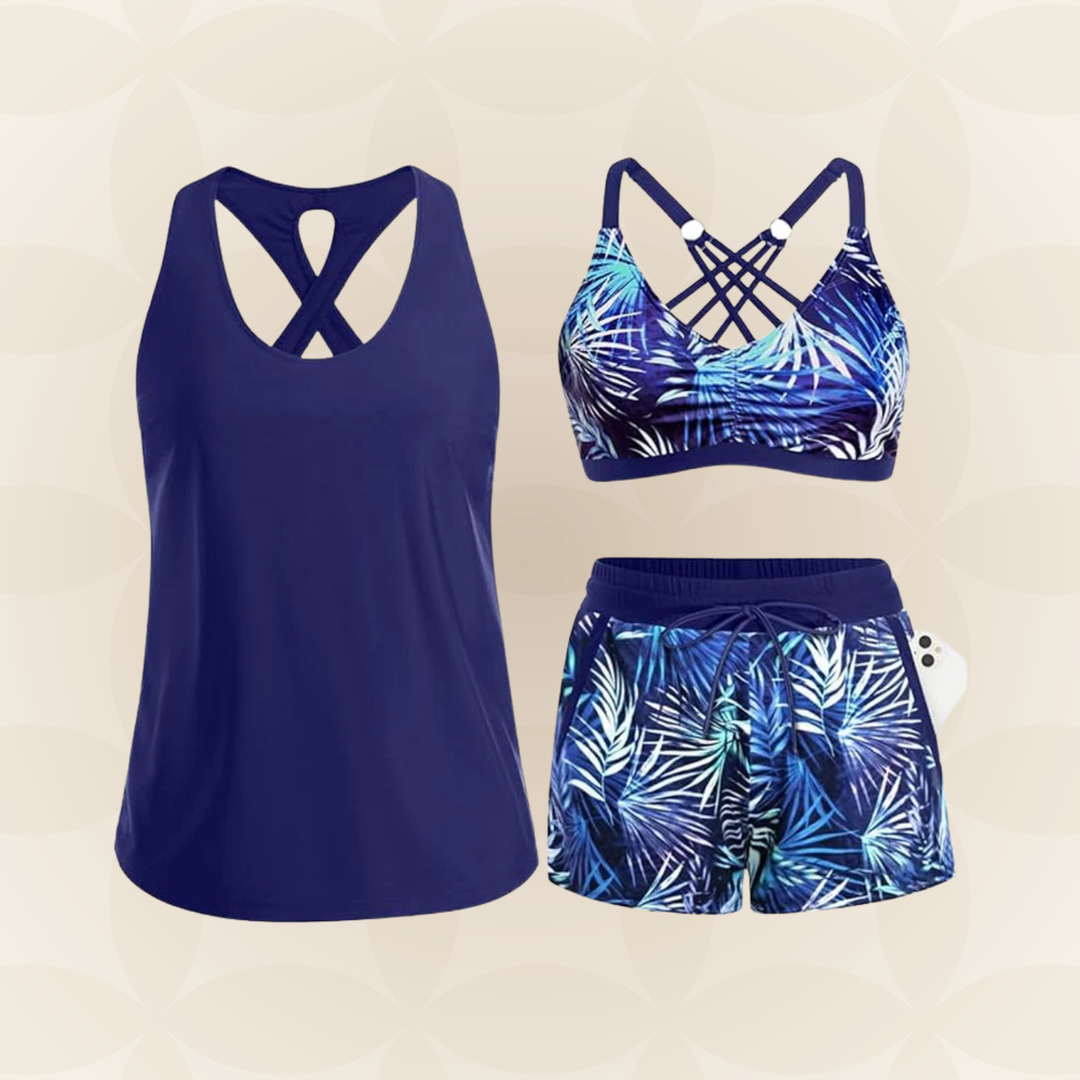 Rosalie | Set bikini con chiusura a cordoncino e materiale traspirante