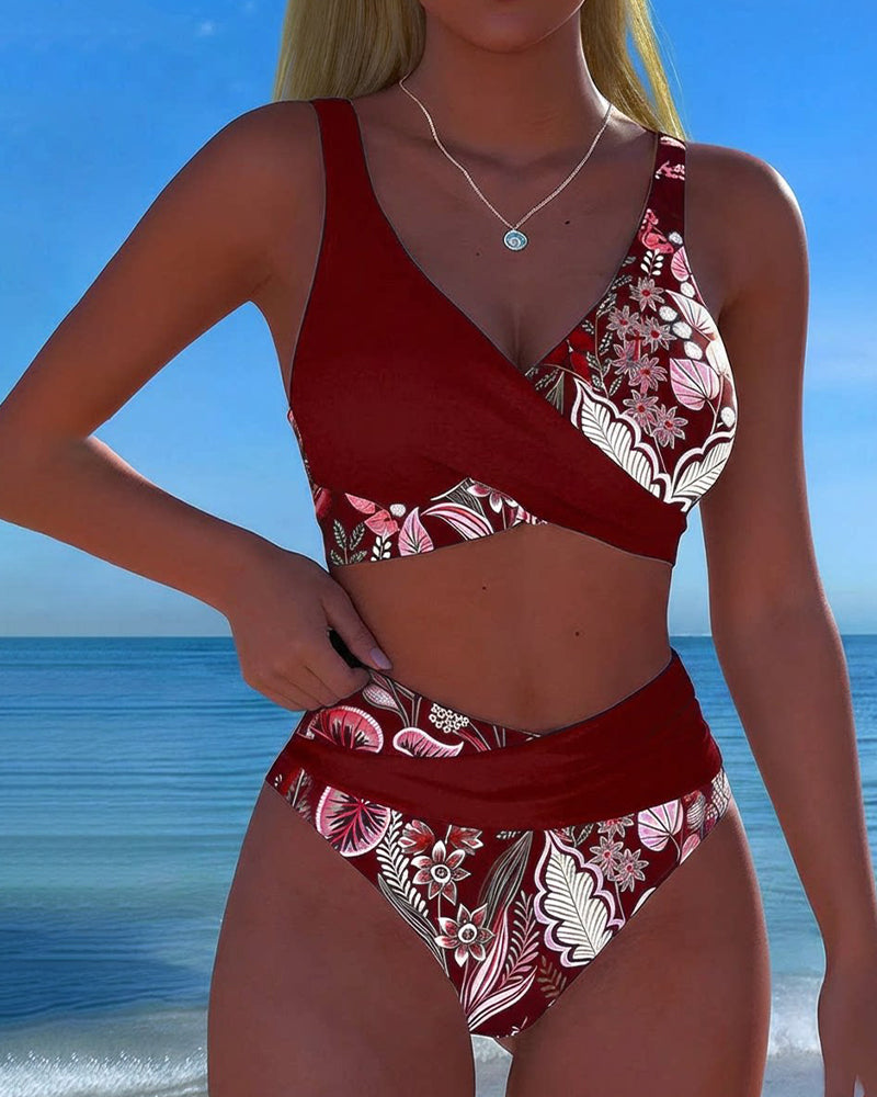ESTER™ | Bikini Contrasto Colore Moda Floreale