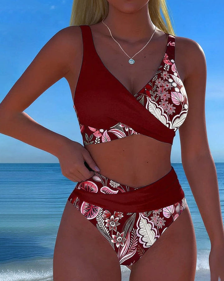ESTER™ | Bikini Contrasto Colore Moda Floreale
