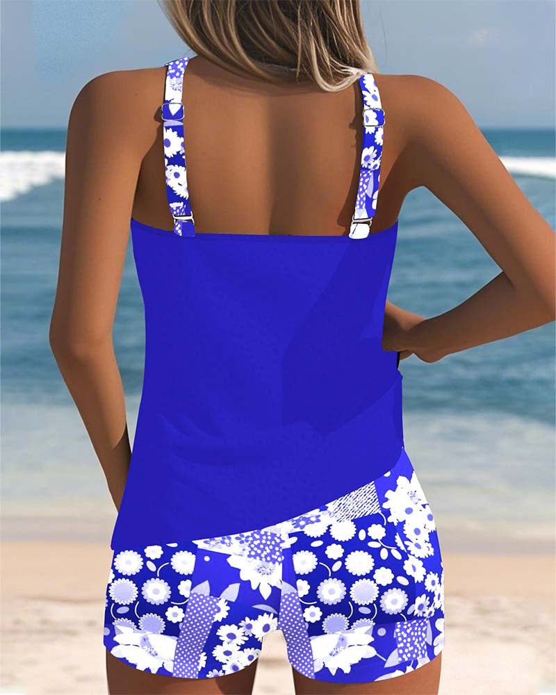 Nanet - Set di Pantaloni Corti Tankini Stampati