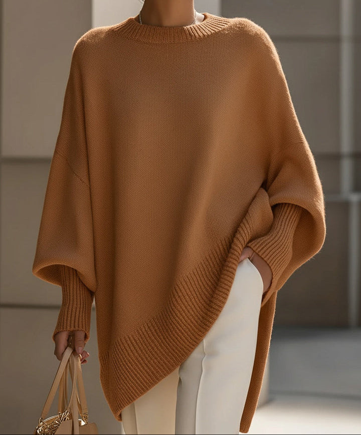 Jennifer | Maglione Oversize Drappeggiato con Collo Largo