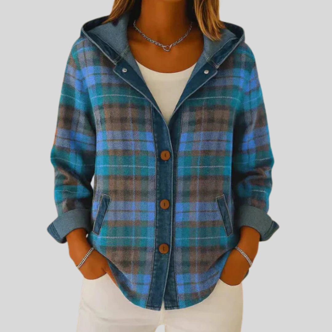 Hildred™ | Giacca a Camicia con Cappuccio a Quadri