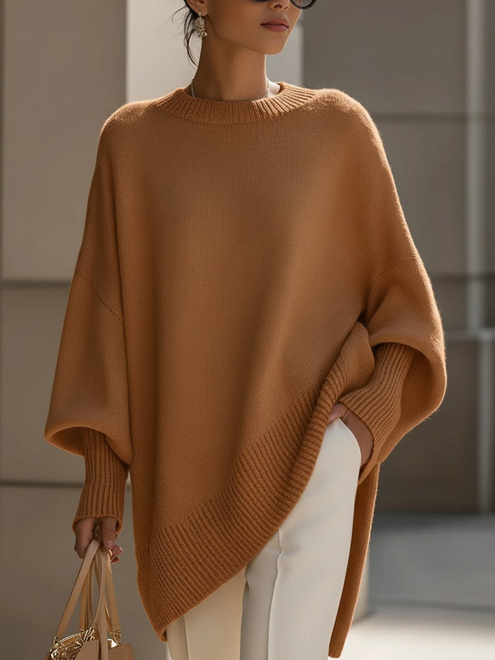 Jennifer | Maglione Oversize Drappeggiato con Collo Ampio