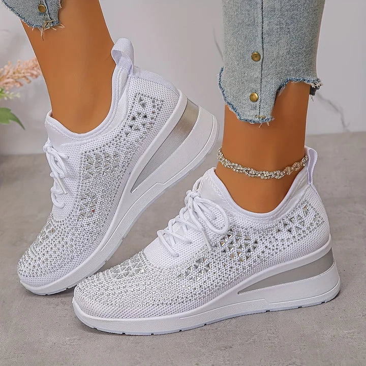 Bonnie | Sneakers Comfort Ortopediche con Strass