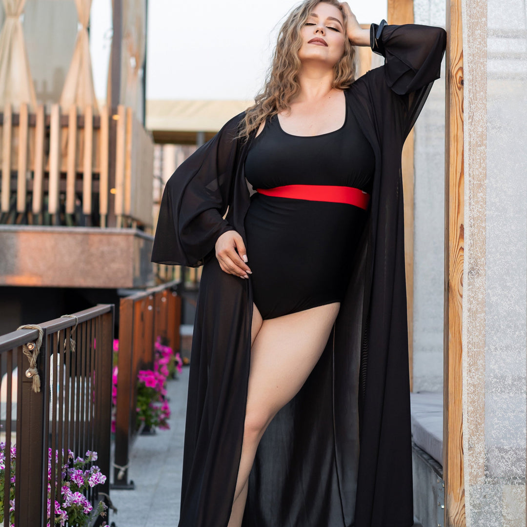 Costume da Bagno Intero Nicole Rosso con Controllo Pancia