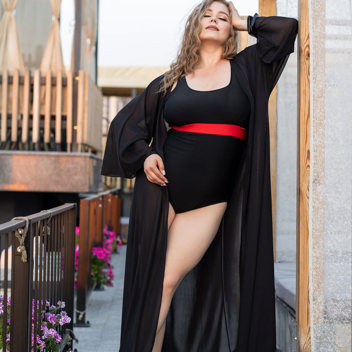 Costume da Bagno Intero Nicole Rosso con Controllo Pancia