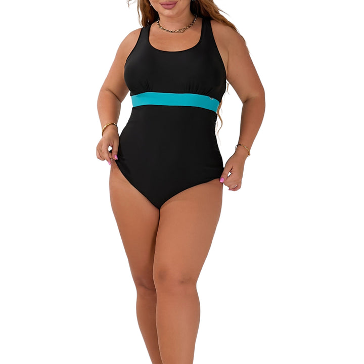 Costume da Bagno Intero Nicole Turchese con Controllo della Pancia