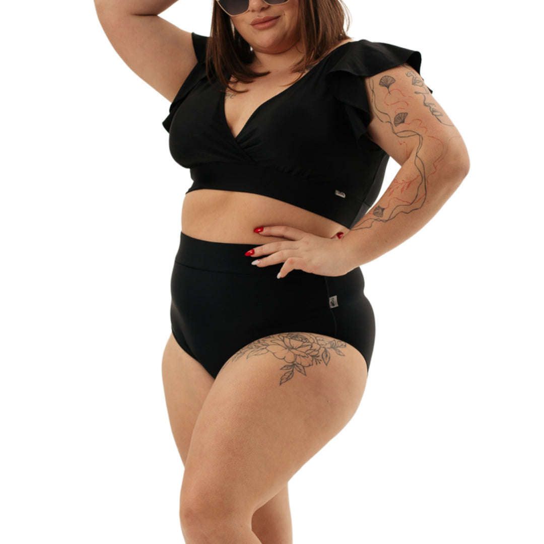 Costume da Bagno Controllo Pancia Alto Irene Nero