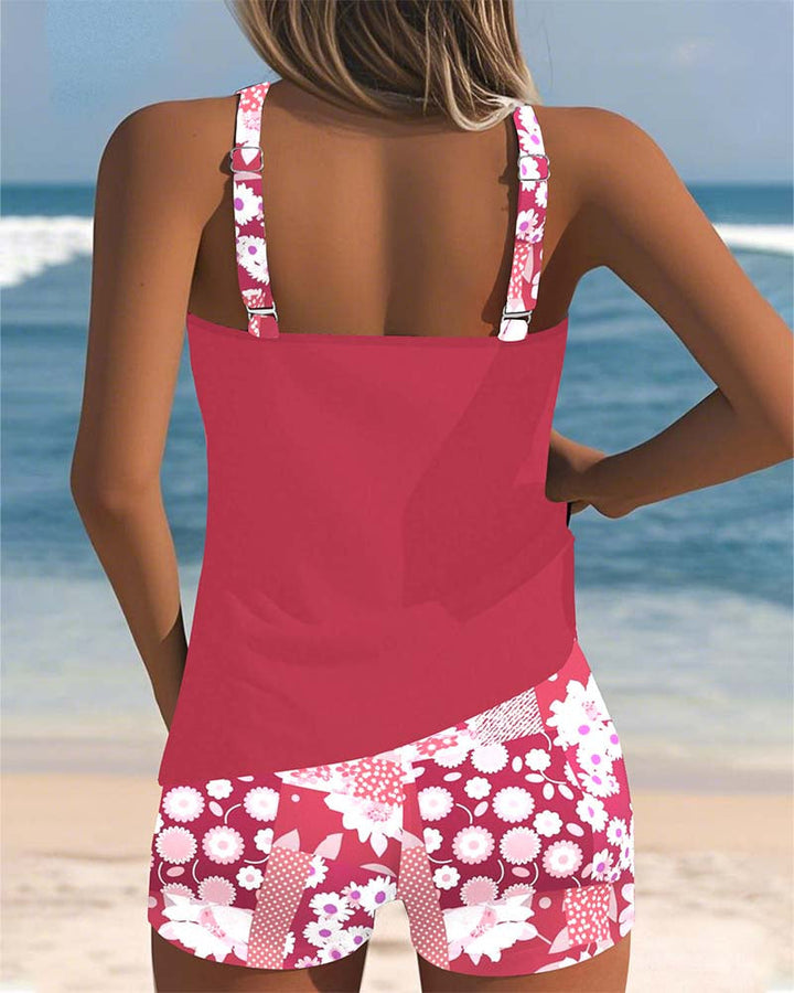 Nanet - Set di Pantaloni Corti Tankini Stampati