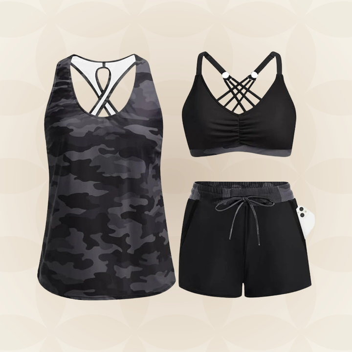 Rosalie | Set bikini con chiusura a cordoncino e materiale traspirante