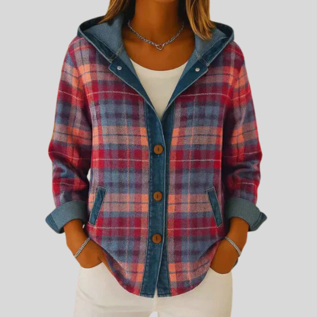 Hildred™ | Giacca a Camicia con Cappuccio a Quadri